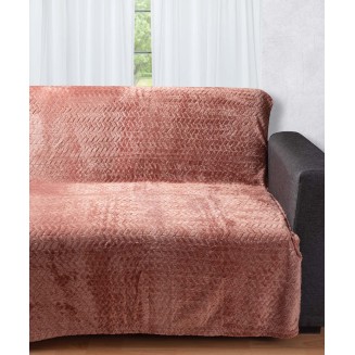 Ριχτάρι Διακοσμητικό Fleece Πολυθρόνας 150x200 Silk Fashion 34 Σάπιο Μήλο