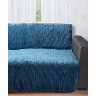 Ριχτάρι Διακοσμητικό Fleece Πολυθρόνας 150x200 Silk Fashion 35 Μπλέ