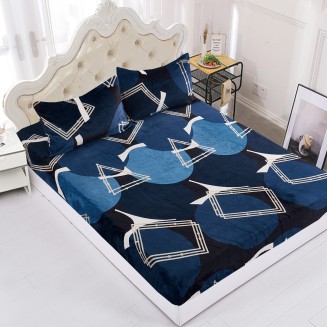 Fleece Σεντόνι Με Λάστιχο Και Μαξιλαροθήκες (180Cm X 200Cm + 25Cm) Σχέδιο 10 Silk Fashion