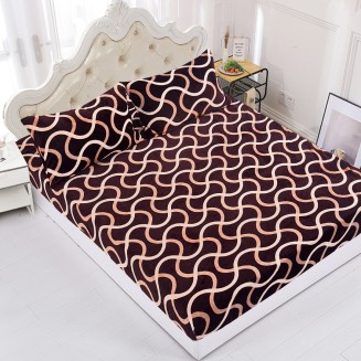 Fleece Σεντόνι Με Λάστιχο Και Μαξιλαροθήκες (180Cm X 200Cm + 25Cm) Σχέδιο 3 Silk Fashion