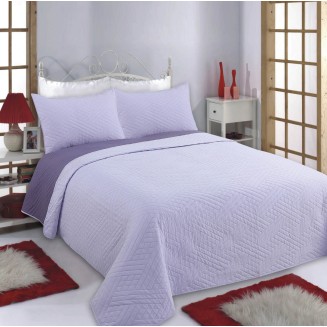 Κουβερλί Σετ Yπέρδιπλο 220x240 Silk Fashion Diamond Lila-Purple
