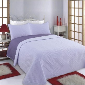 Κουβερλί Σετ Yπέρδιπλο 220x240 Silk Fashion Lines Lila-Purple