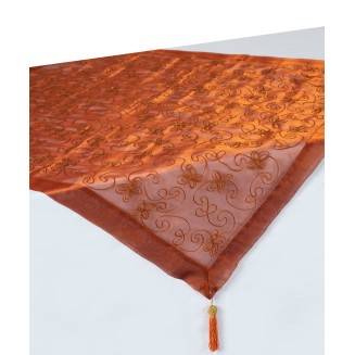 Καρέ 90x90 Silk Fashion 0001061A Κεραμιδί