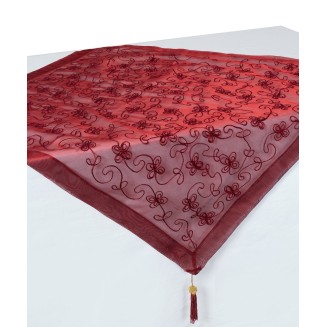 Καρέ 90x90 Silk Fashion 0001061A Μπορντώ