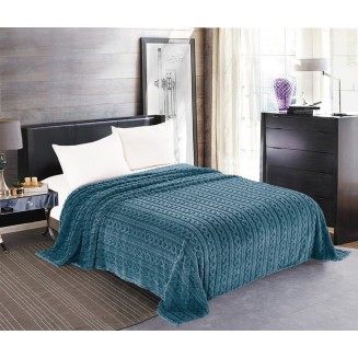 Κουβέρτα Fleece Braid Μονή 160x220 Silk Fashion Ράφ