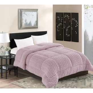 Κουβερτοπάπλωμα Braid (240Cm X 260Cm) Λιλά Silk Fashion