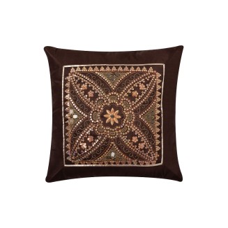 Μαξιλαροθήκη (40Cm X 40Cm) 703 Χν-30 Καφέ Silk Fashion