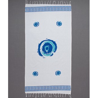 Πετσέτα Θαλάσσης 90x180 Silk Fashion Pestemal nkp710 Λευκό