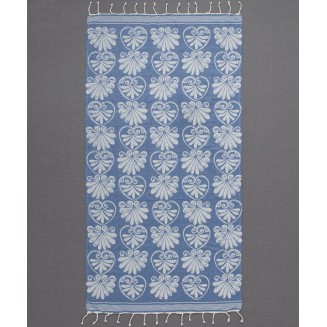 Πετσέτα Θαλάσσης 90x180 Silk Fashion Pestemal sf07 Μπλέ