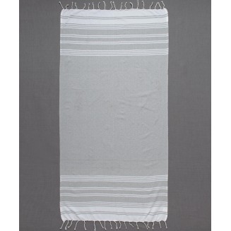 Πετσέτα Θαλάσσης 90x180 Silk Fashion Pestemal sf1754 Γκρί