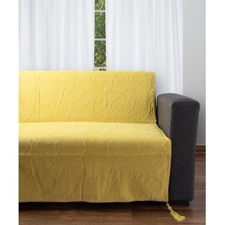 Ριχτάρια Σετ 3Τμχ (180x180/180x250/180x320) Silk Fashion 55  Κιτρινο