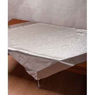 Τραπεζομάντηλο Σατέν 130x160 Silk Fashion 2009 Λουλούδι Γκρί