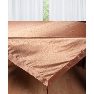 Τραπεζομάντηλο Σατέν 130x160 Silk Fashion 2009 Λουλούδι Καφέ