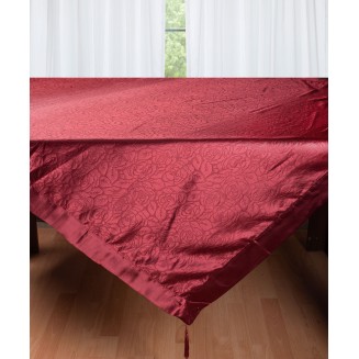 Τραπεζομάντηλο Σατέν 160x260 Silk Fashion 2009 Λουλούδι Μπορντώ