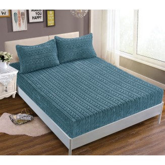 Σεντόνι Σετ Fleece Με Λάστιχο 100x200+30 Silk Fashion Braid Ραφ