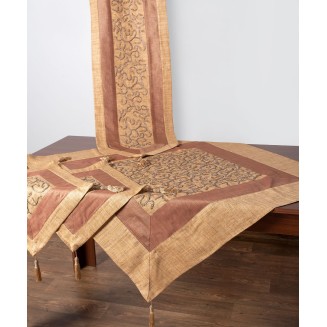 Σετ Κέντημα 4 Τεμαχίων Silk Fashion Άρτεμις Μπέζ