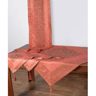 Σετ Κέντημα 4 Τεμαχίων Silk Fashion Άρτεμις Ροδί