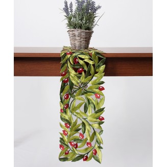 Τραβέρσα Runner 20x160 Silk Fashion 2352 Κόκκινη Ελιά