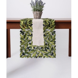 Τραβέρσα Runner 40x100 Silk Fashion 2353 Μαύρη Ελιά