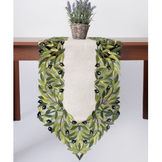 Τραβέρσα Runner 45x170 Silk Fashion 2353 Μαύρη Ελιά