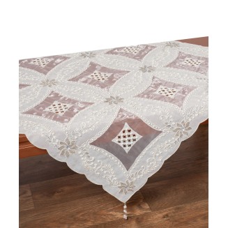 Τραπεζοκαρέ (130Cm X 130Cm) 090 Ασημί Silk Fashion