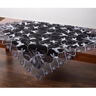 Τραπεζοκαρέ (130Cm X 130Cm) 8215 Μαύρο Silk Fashion