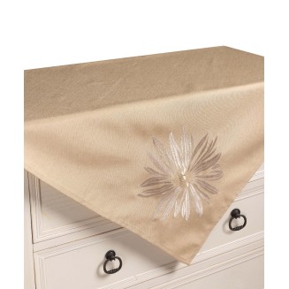 Τραπεζοκαρέ 5227 (130Cm X 130Cm) Μπέζ Silk Fashion Τραπεζοκαρέ 5227 (130Cm X 130Cm) Μπέζ Silk Fashion