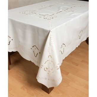 Τραπεζομάντηλο 160x220 Silk Fashion Μηχανής 563 Μπέζ