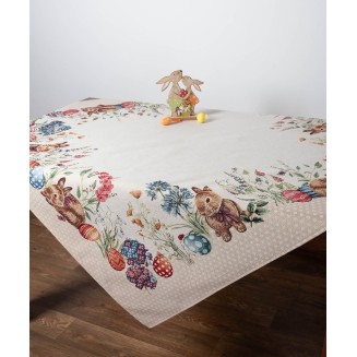 Τραπεζομάντηλο Στόφα 140x180 Silk Fashion Easter Dots