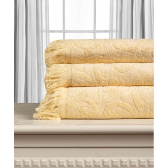 Βαμβακερή Ζακάρ Πετσέτα Alicia 520Gsm (40Cm X 60Cm) Κίτρινο Silk Fashion