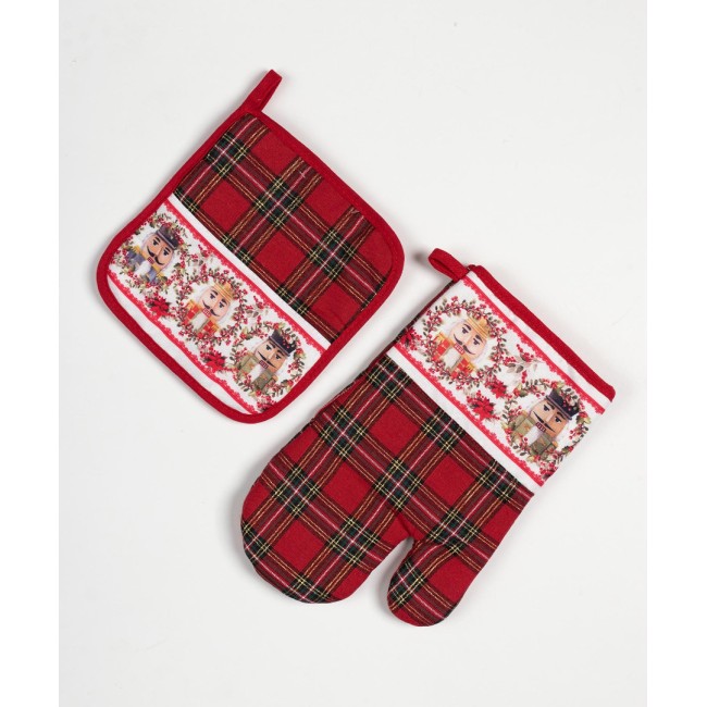 Χριστουγεννιάτικο σετ γάντι με πιάστρα (19cm x 19cm / 19cm x 29cm) 7-1