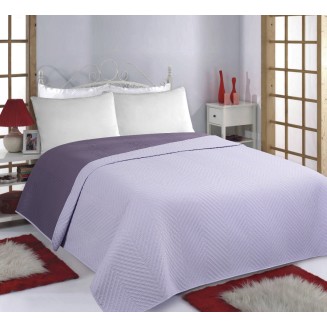 Κουβερλί Σετ Yπέρδιπλο 220x240 Silk Fashion Bones Lila-Purple