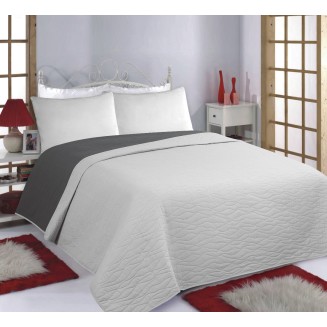 Κουβερλί Σετ Γίγας 240x260 Silk Fashion Waves Grey-Anthracite