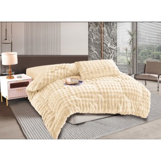Κουβερτοπάπλωμα Burble (220Cm X 240Cm) Cream Silk Fashion