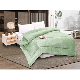 Κουβερτοπάπλωμα Solid (240Cm X 260Cm) Light Green Silk Fashion