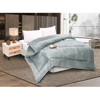 Κουβερτοπάπλωμα Solid (240Cm X 260Cm) Silver Grey Silk Fashion