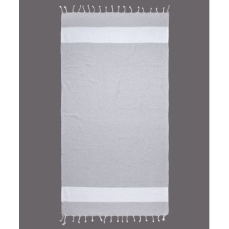 Πετσέτα Θαλάσσης 90x180 Silk Fashion Pestemal nkp12 Ανοιχτό Γκρί