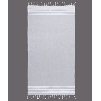 Πετσέτα Θαλάσσης 90x180 Silk Fashion Pestemal nkp264 Ανοιχτό Γκρί
