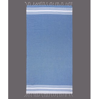 Πετσέτα Θαλάσσης 90x180 Silk Fashion Pestemal nkp264 Μπλέ Ροαγιάλ