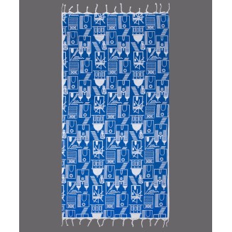 Πετσέτα Θαλάσσης 90x180 Silk Fashion Pestemal nkp540 Μπλέ Ροαγιάλ