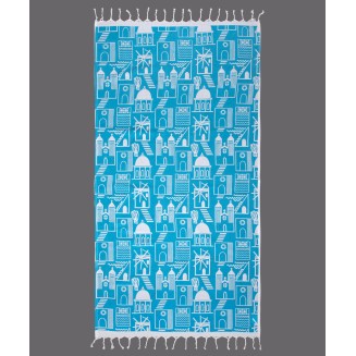 Πετσέτα Θαλάσσης 90x180 Silk Fashion Pestemal nkp540 Τυρκουάζ