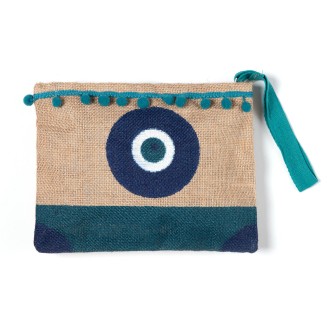 Πορτοφόλι γιούτα (13cm x 20cm) 2 Silk Fashion