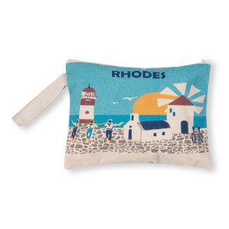 Πορτοφόλι καραβόπανο (30cm x 20cm) canvas 1 RHODES Silk Fashion