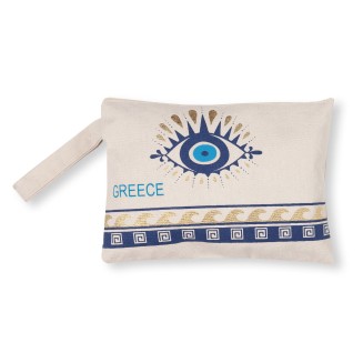 Πορτοφόλι καραβόπανο (30cm x 20cm) gold 2 GREECE Silk Fashion
