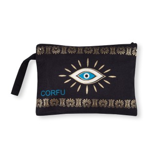 Πορτοφόλι καραβόπανο (30cm x 20cm) gold 4 CORFU Silk Fashion