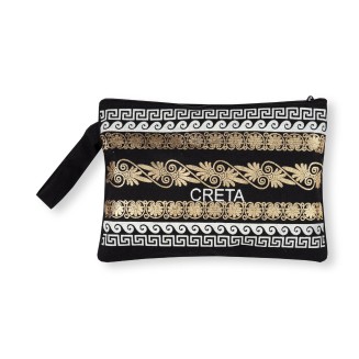 Πορτοφόλι καραβόπανο (30cm x 20cm) gold 5 CRETA Silk Fashion