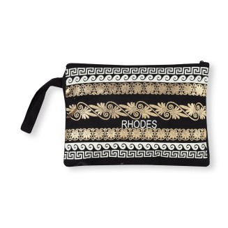 Πορτοφόλι καραβόπανο (30cm x 20cm) gold 5 RHODES Silk Fashion