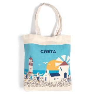 Τσάντα καραβόπανο (40cm x 40cm x 10cm) canvas 1 CRETA Silk Fashion