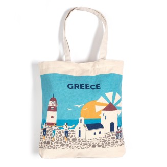 Τσάντα καραβόπανο (40cm x 40cm x 10cm) canvas 1 GREECE Silk Fashion