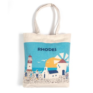 Τσάντα καραβόπανο (40cm x 40cm x 10cm) canvas 1 RHODES Silk Fashion